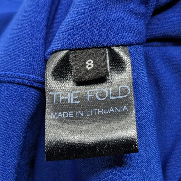 The Fold London Belleville WomensTop Small Royal Blue Knit Long Sleeve Blouse - Picture 15 of 16